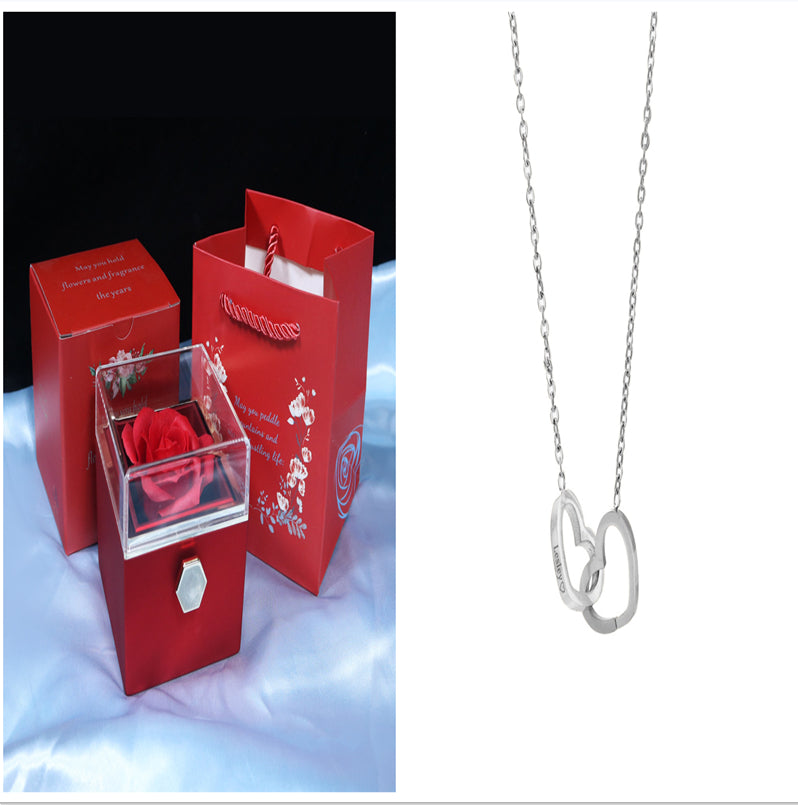 Rotating Soap Flower Rose Gift Box Creative Rotating Rose Jewelry Packaging Box 🇨🇳