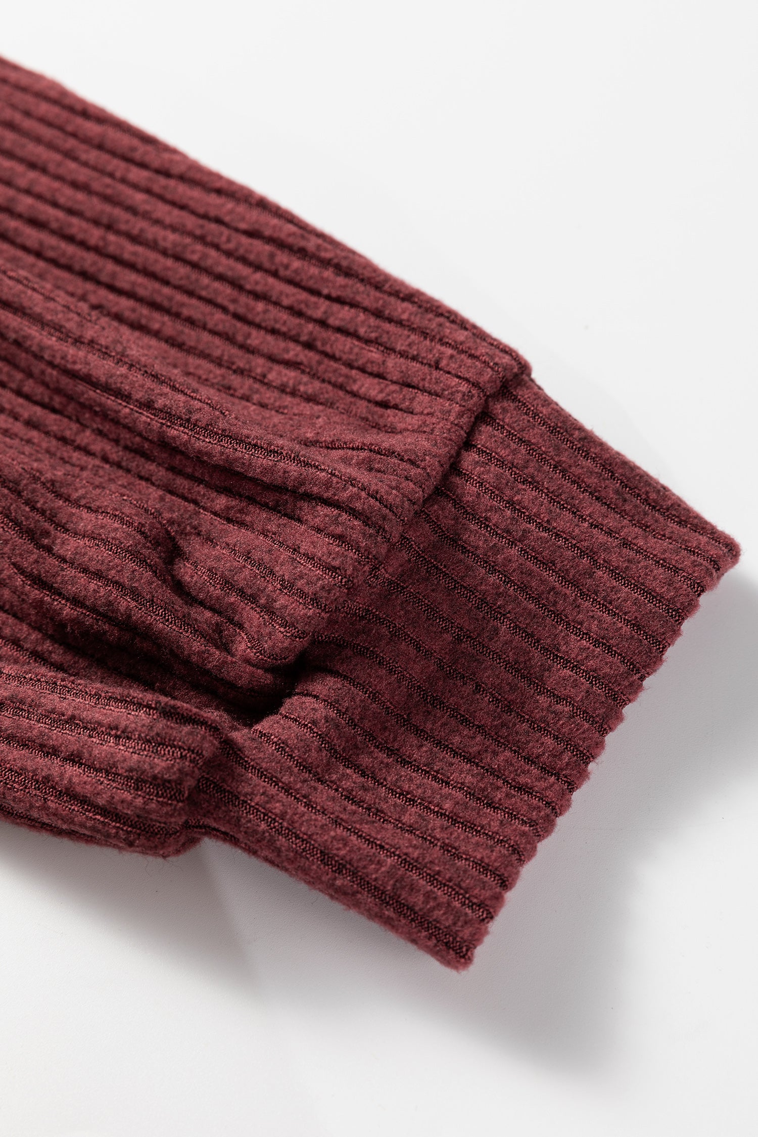 Wild Ginger Plus Size Ribbed Button Decor Long Sleeve Loose Top 🇺🇸