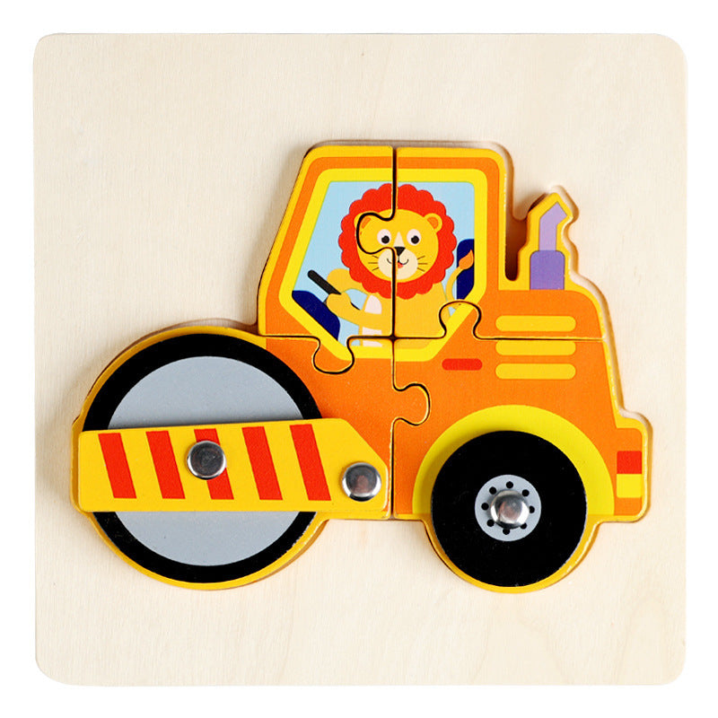 Children Early Childhood Education Develop Wooden Traffic Puzzle Toys 🇨🇳