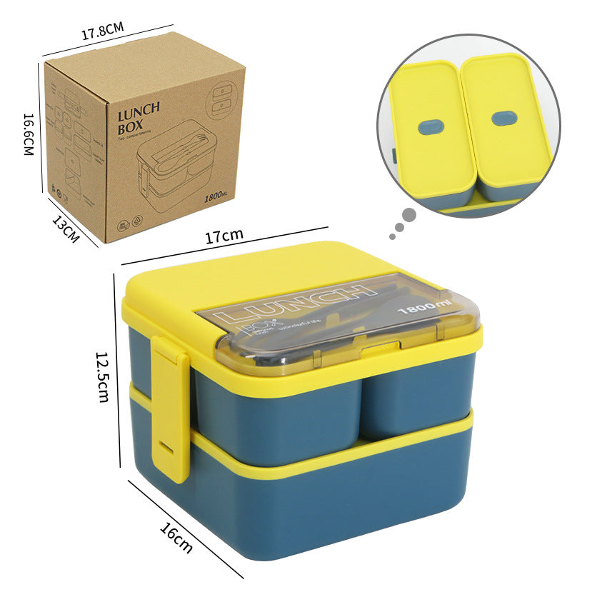 Sealed microwaveable double layer lunch box 🇨🇳