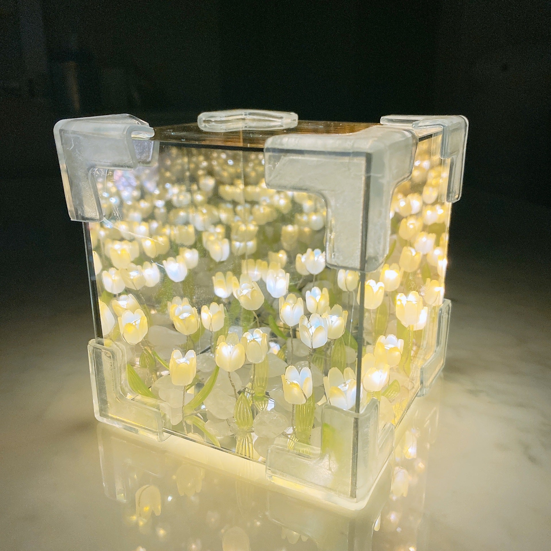 20PCS Tulip Flower Garden Grass Tulip Night Light Handmade DIY For Friends Gifts Tulip Table Lamp 🇨🇳