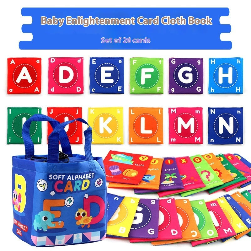 New Baby Early Education Enlightenment Animal Alphanumeric Cognitive Card Cloth Book Buggy Bag 🇨🇳