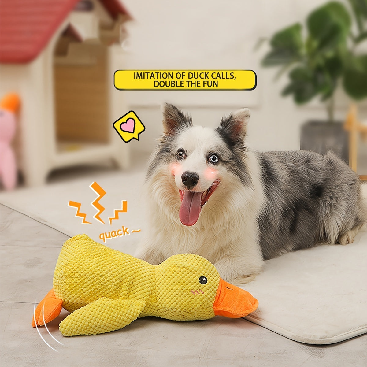 Best Pet Supplies Dog Toys For Small Medium And Large Breeds Cute No-Stuffed And Stuffed Duck With Soft Squeaky Fun For Indoor Puppies And Premium Puppies Plush No Mess Chewing And Playing 🇨🇳