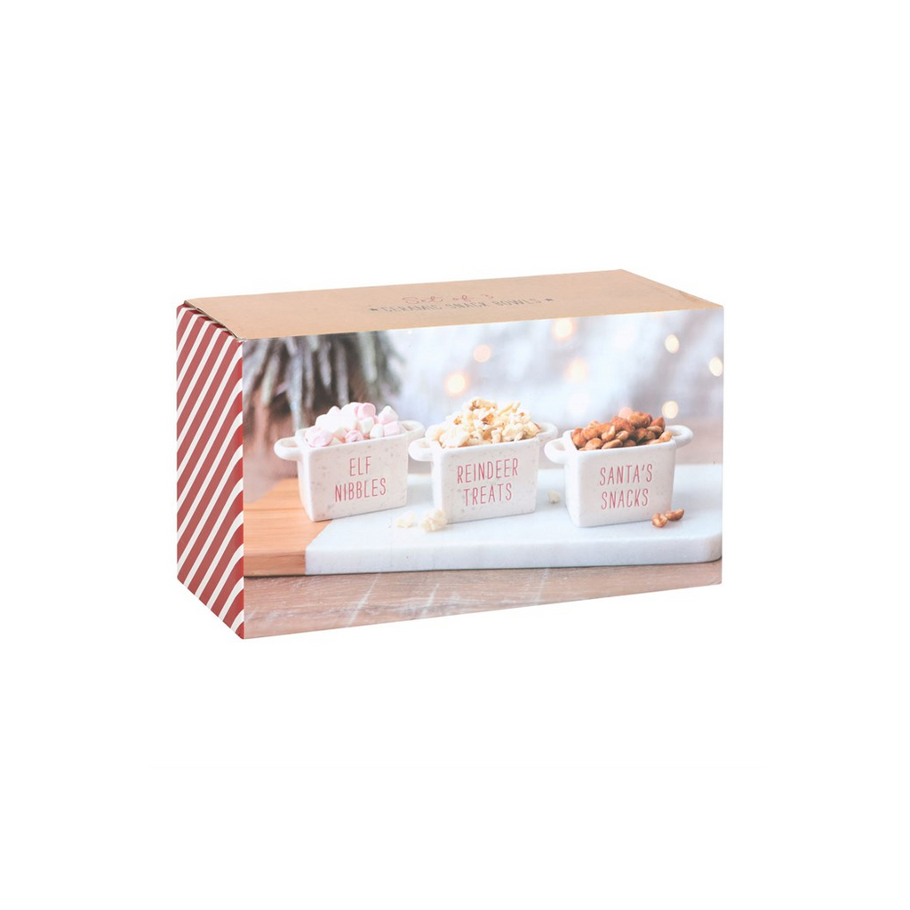 Set of 3 Ceramic Christmas Snack Bowls 🇬🇧