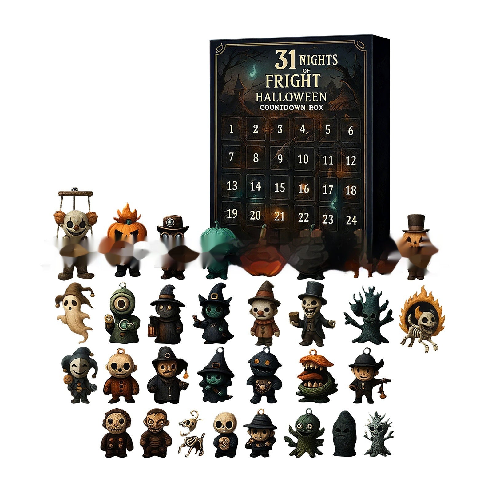 31 Night Scare Halloween Countdown Box With Doll Advent Countdown Blind Box 🇨🇳