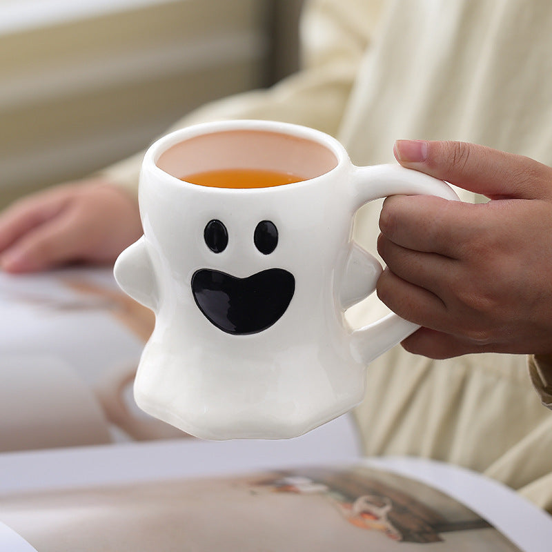 Cute Ghost Pumpkin Mug Halloween Ceramic Cup 🇨🇳