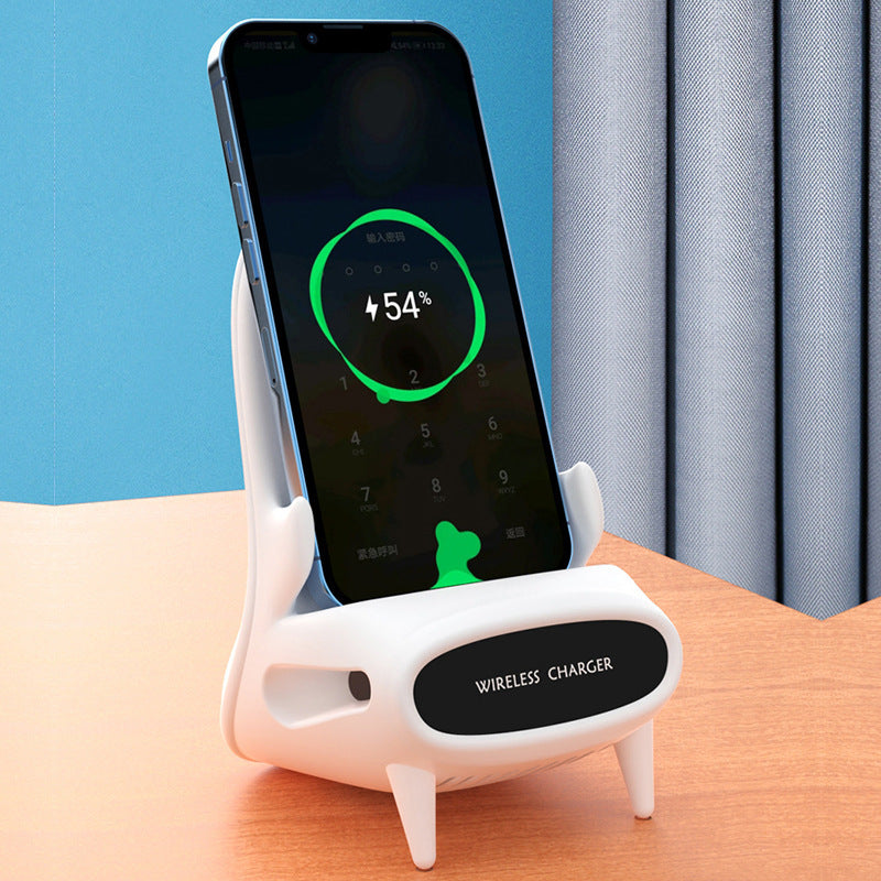 Portable Mini Chair Wireless Charger Desk Mobile Phone Holder Wireless Charger 10W Fast Charge Special Gift. 🇨🇳