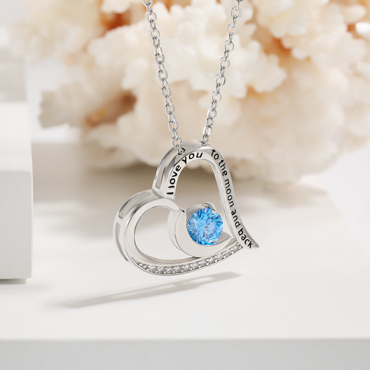 Love Necklace With Rhinestones And Letters Fashion Personality Heart-shaped Necklace Gift 🇨🇳