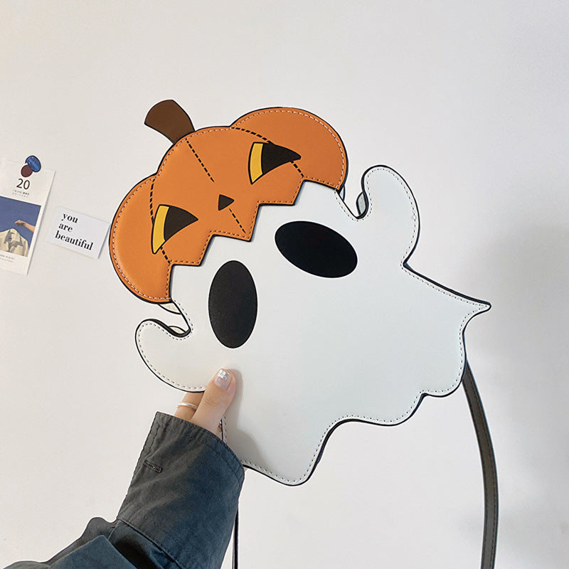 Halloween Shouder Bags Creative 3D Cartoon Pumpkin Ghost Design Cute Bags Women Cell Phone Purses Novelty Personalized Candy Crossbody Bags 🇨🇳