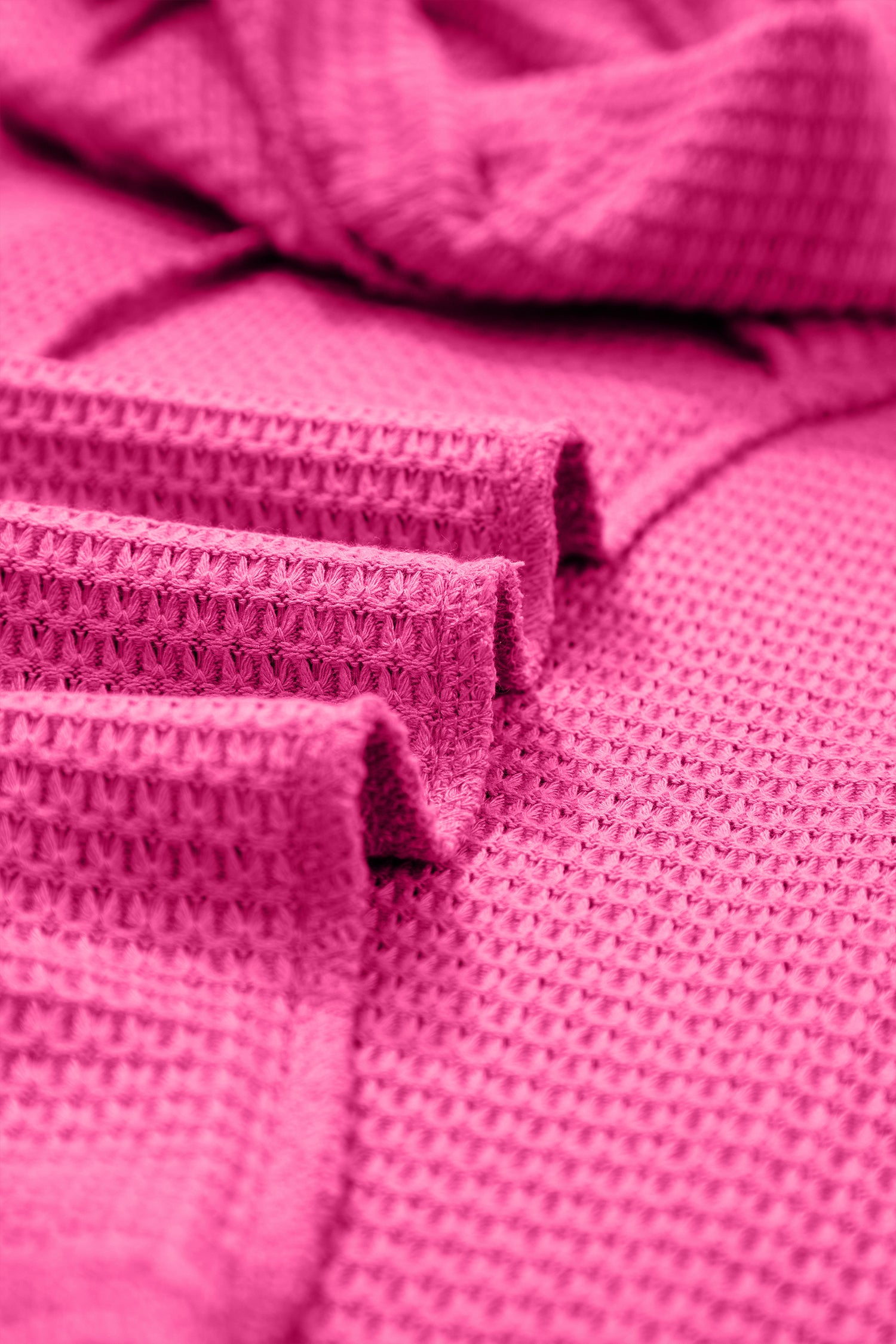 Strawberry Pink Waffle V Neck Short Sleeve Knit Top 🇺🇸