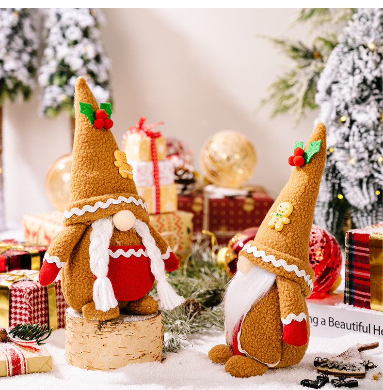 Khaki Gingerbread Man Knitted Doll Ornaments 🇨🇳