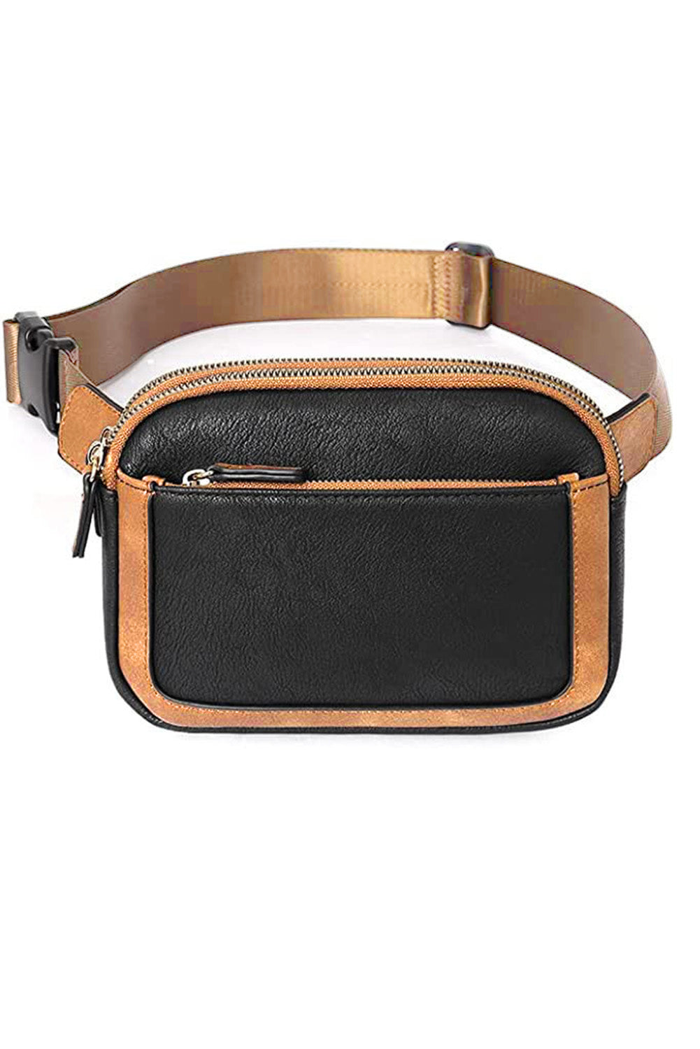 Black Adjustable Strap Mini PU Leather Crossbody Bag 🇨🇳