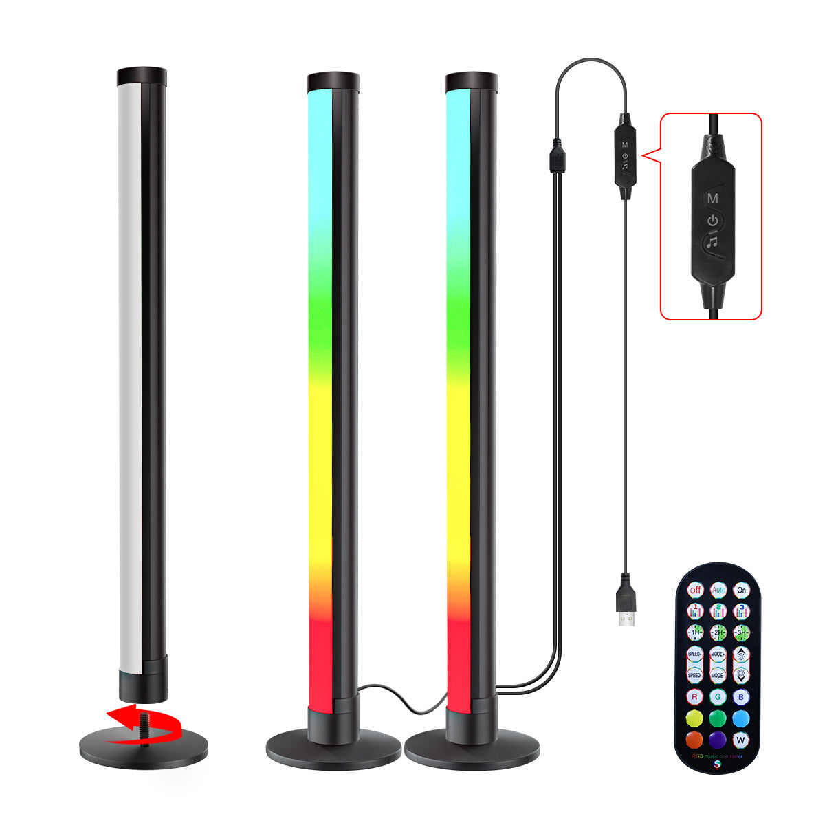 48 Lights USB Interface 2.4G Remote Control Desktop Atmosphere Light 🇨🇳