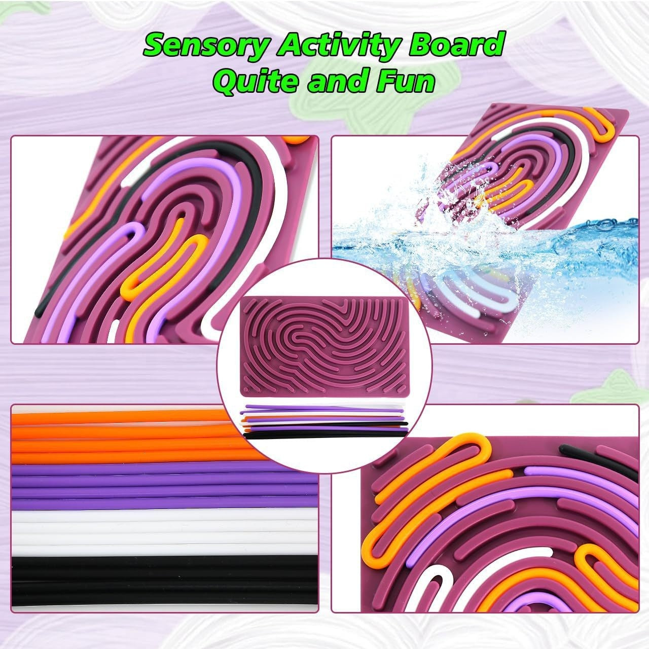 Silicone Rainbow Sensory Activity Board for Children's Intellectual Development and Stress Relief 🇨🇳
