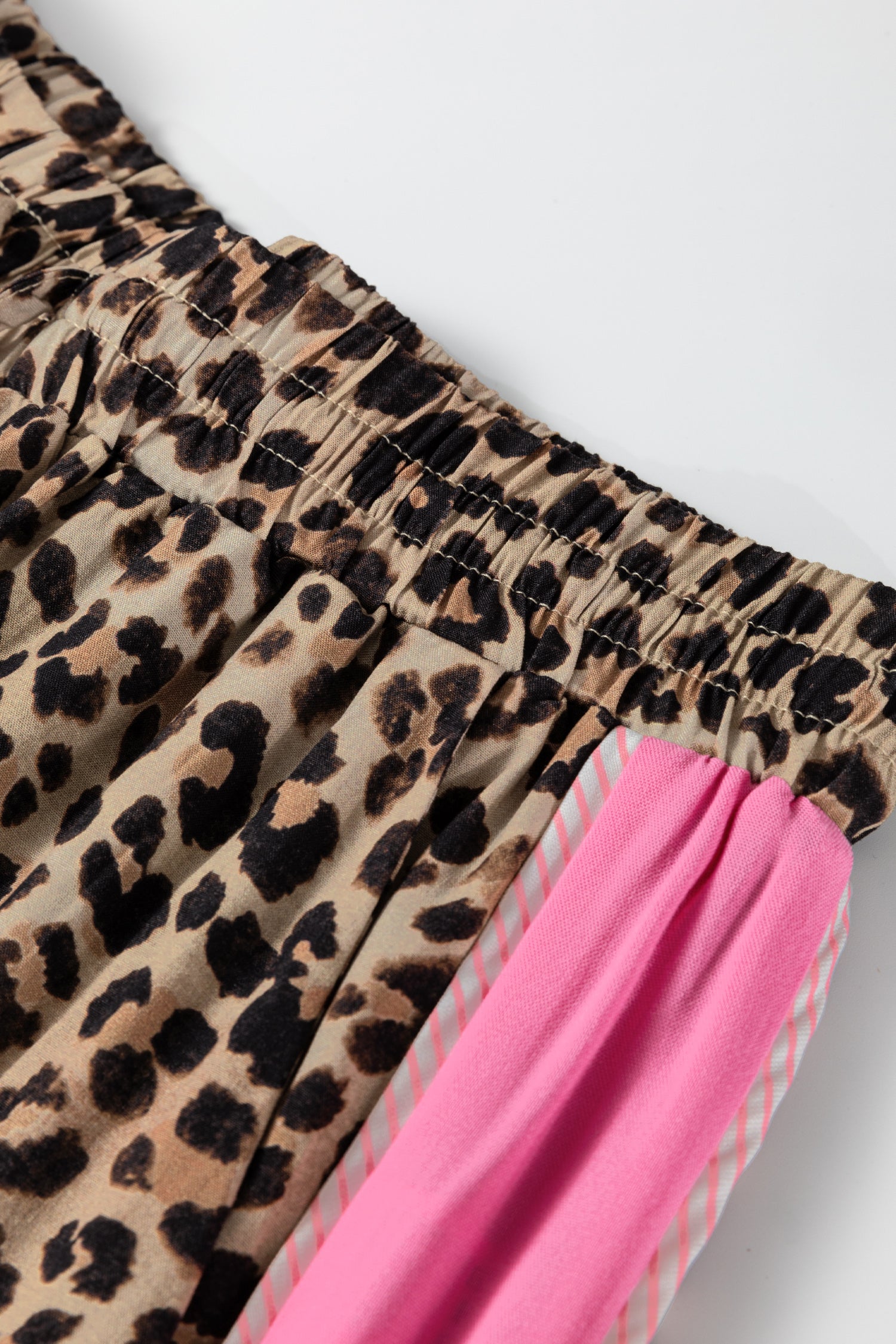 Brown Contrast Trim Leopard Top and Pant Set 🇺🇸