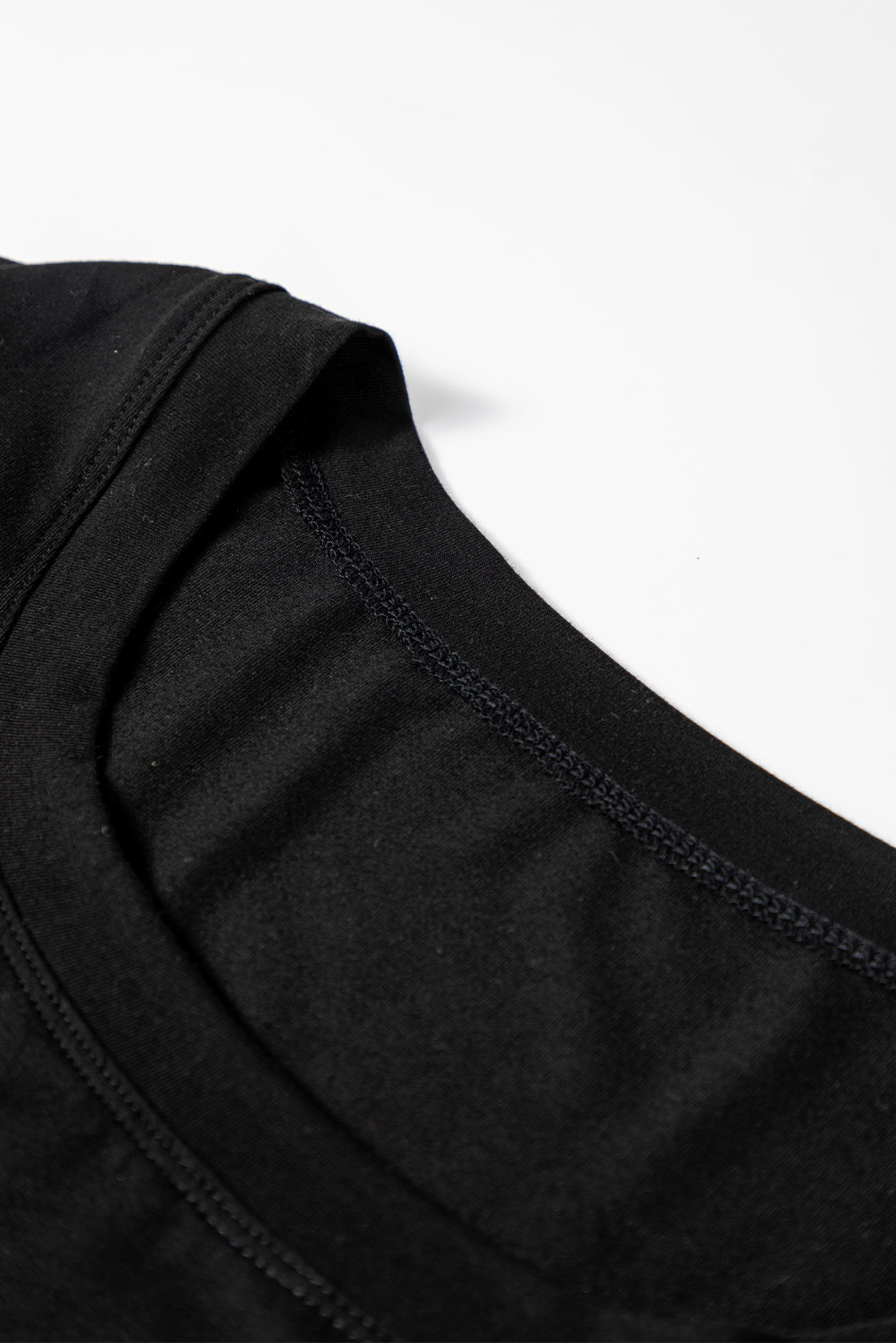 Black Solid Color Long Sleeve Fitted Top 🇺🇸