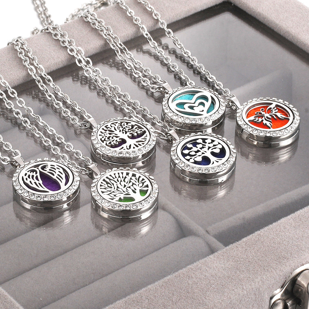 Women's Aromatherapy Oil Round Necklace 🇨🇳