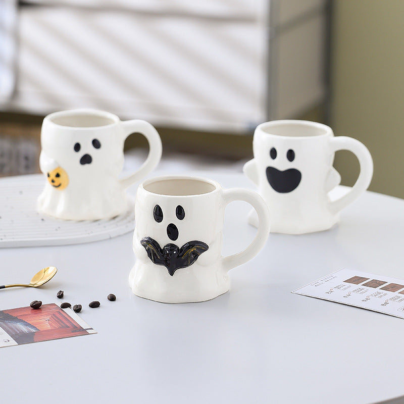 Cute Ghost Pumpkin Mug Halloween Ceramic Cup 🇨🇳