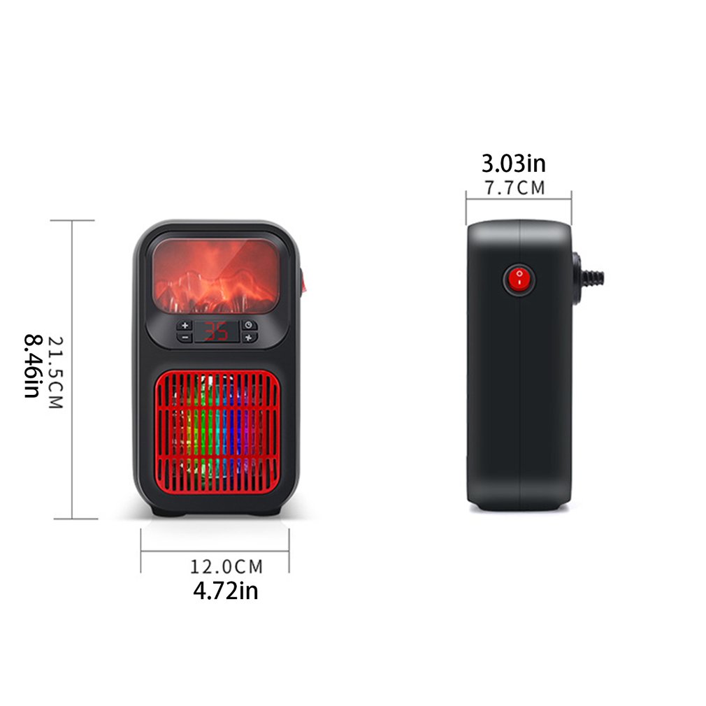 Simulation Flame Heater Mini Heater Compact Portable Hot Air 🇨🇳