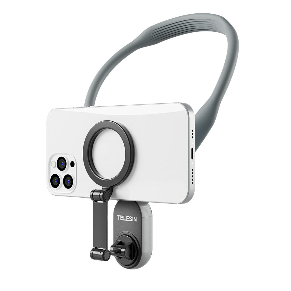 Silicone Phone Magnetic Neck Mount Quick Release Hold For Phone Magsafe Magnetic Suction Cell Phone Neck Hanging Bracket 🇨🇳