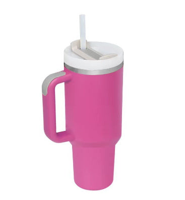 40 Oz Tumbler With Handle Straw Insulated, Stainless Steel,Spill Proof, Vacuum insulated With Lid Tapered 🇨🇳