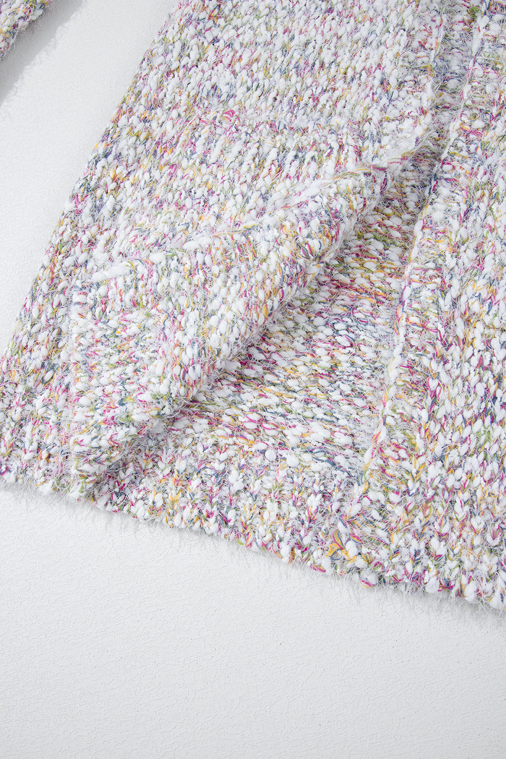 Yellow Multicolor Confetti Open Front Knit Cardigan 🇨🇳