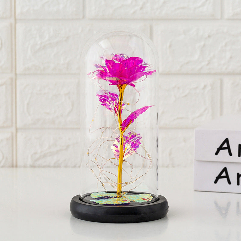 Preserved flower glass cover rose flower glass cover gift gifts 🇨🇳