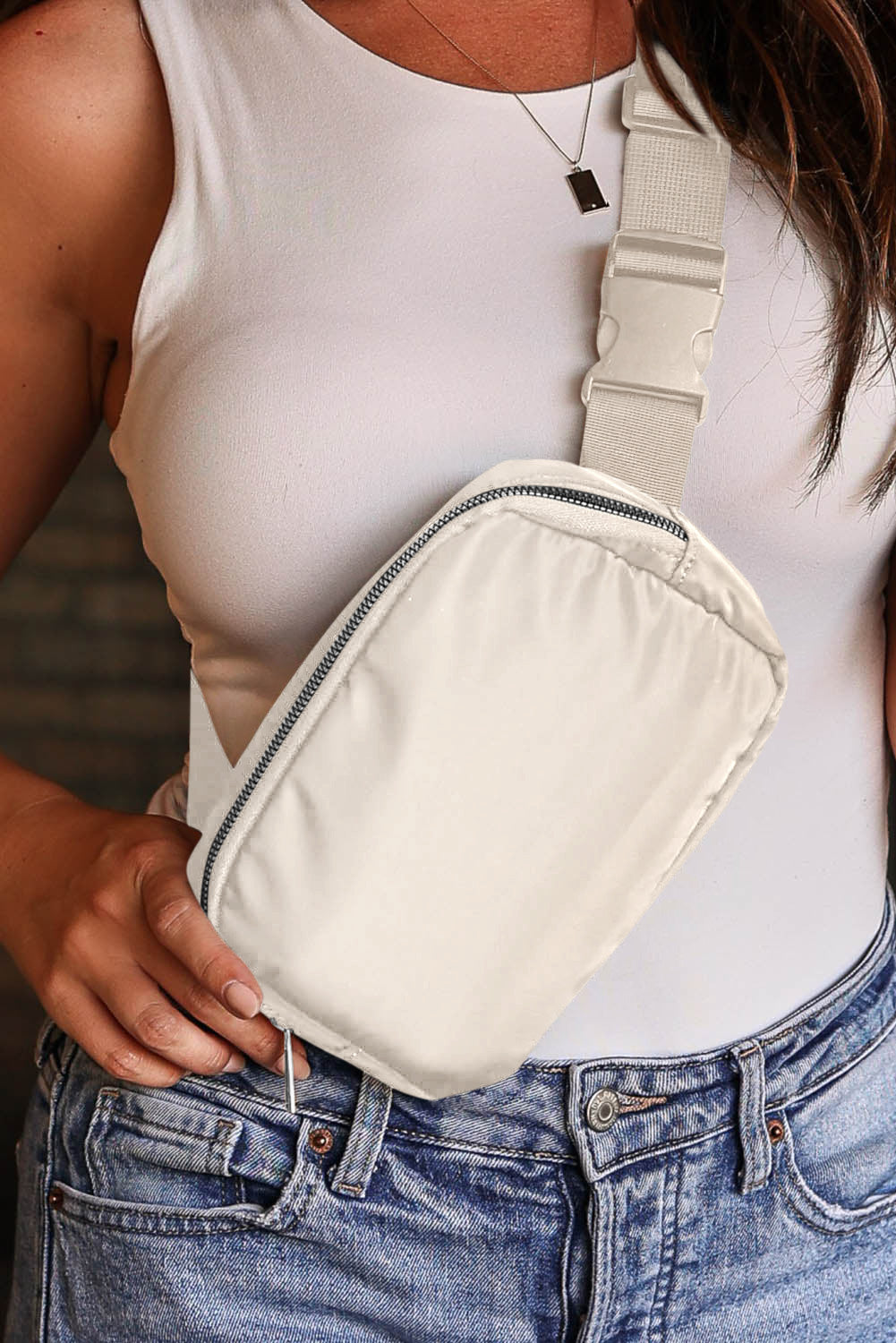 Casual Waterproof Zipped Crossbody Chest Bag 20*5*14cm 🇨🇳