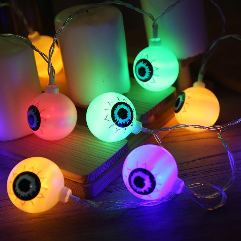 1.5m 10Led Halloween Pumpkin Ghost Skeletons Bat Spider Led Light String 🇨🇳