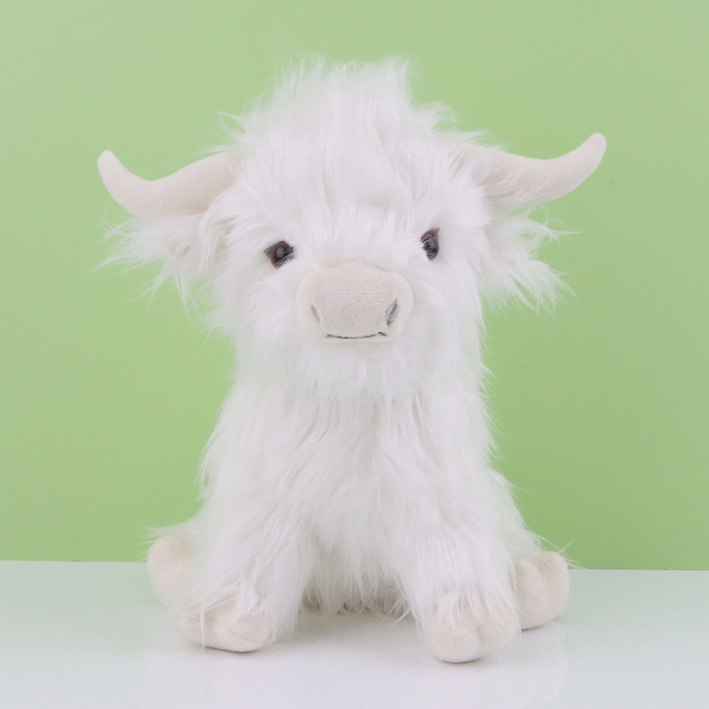 Highland Cow plush toy simulation long haired cow figurine 🇨🇳