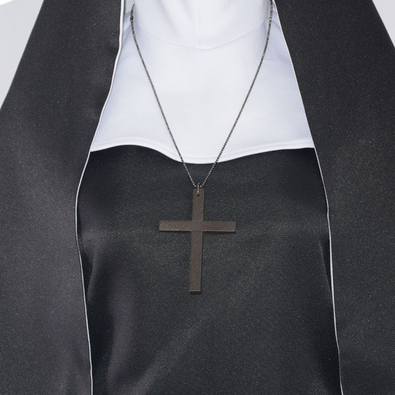 Halloween The Nun Ghost Sister costume, black horror nun costume 🇨🇳