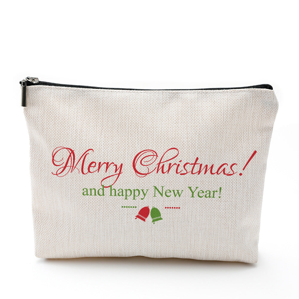 Cosmetic Waterproof Cotton And Linen Zipper Bag 🇨🇳