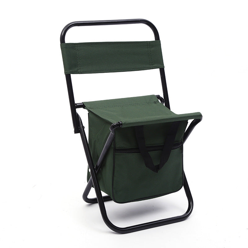 Outdoor Camping Folding Chair with Storage Backrest and Carrying Bag 🇨🇳