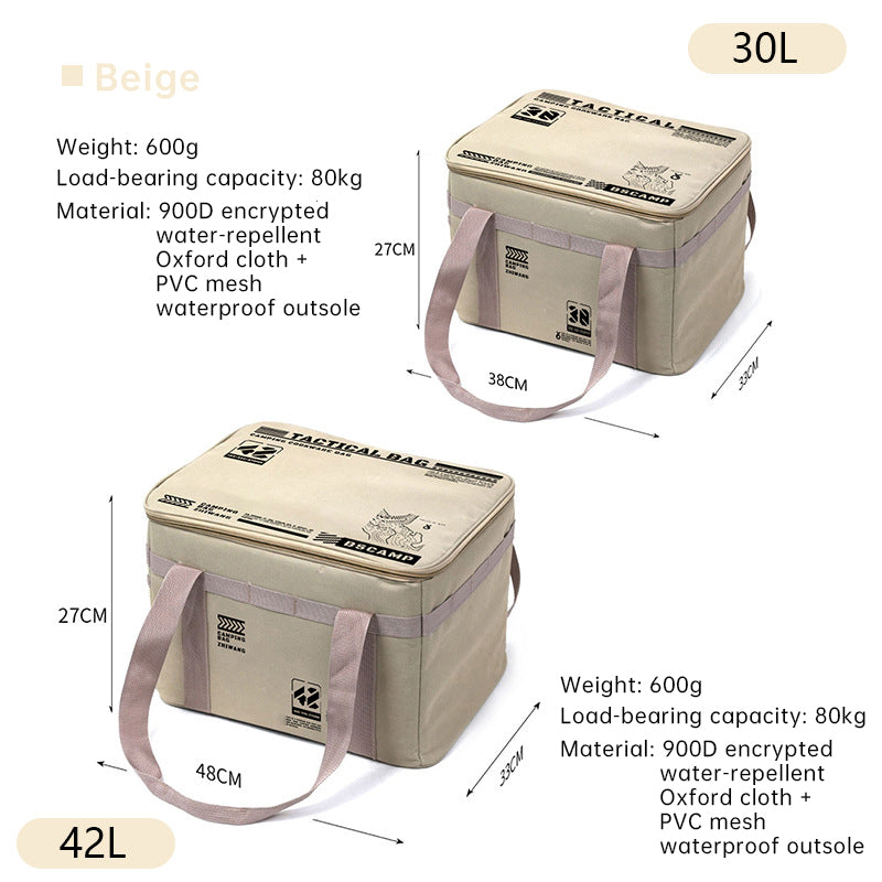 Outdoor bag, large - capacity foldable storage box, camping gear for picnic, portable, water - resistant 🇨🇳