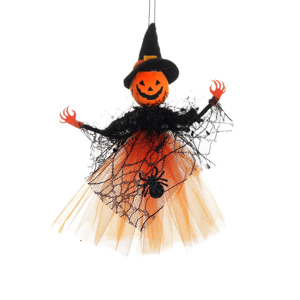 Halloween mesh pendant bar pumpkin witch ghost pendant scene decoration prank pendant 🇨🇳
