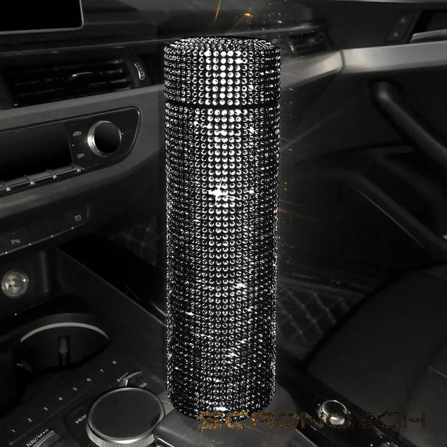 Bling Rhinestone Thermos Insulated Double Wall Stainless Steel Water Bottle 🇨🇳
