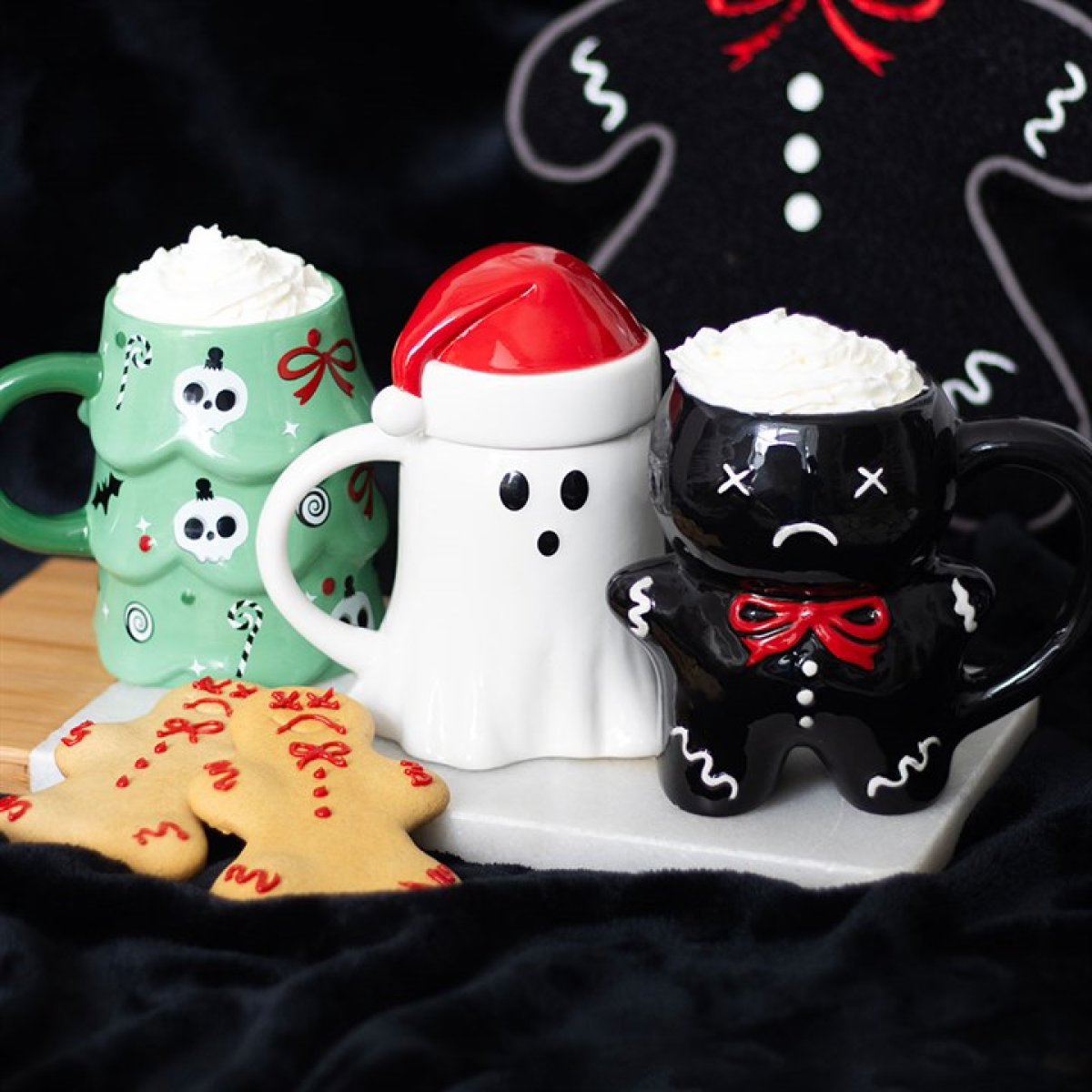 Ghost Shaped Mug with Santa Hat Lid 🇬🇧