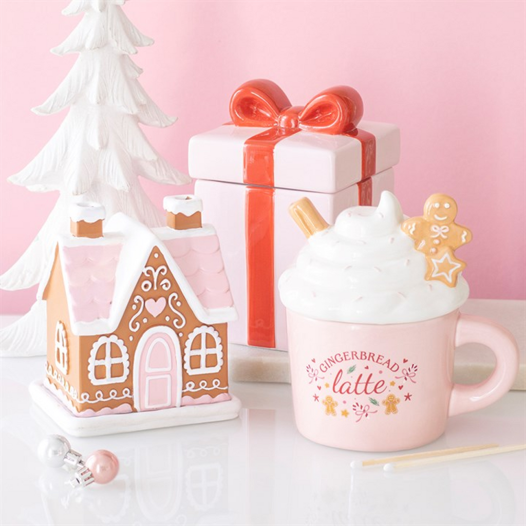 Pink Gingerbread Latte Oil Burner and Wax Warmer 🇬🇧