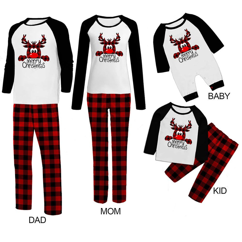 Family Christmas Pyjamas Matching Sets Christmas Sleepwear Parent-Child Pjs Outfit For Christmas Holiday Xmas Party 🇬🇧