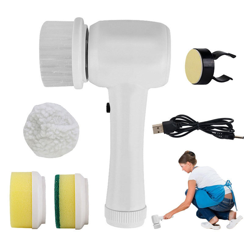 Electric Cleaning Brush 4 In 1 Spinning Scrubber Handheld Electric Cordless Cleaning Brush Portable 🇨🇳