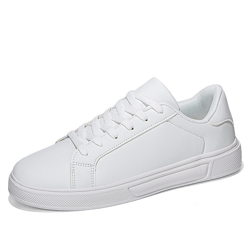 Flat Bottom Comfort Board Leather Casual Sneakers