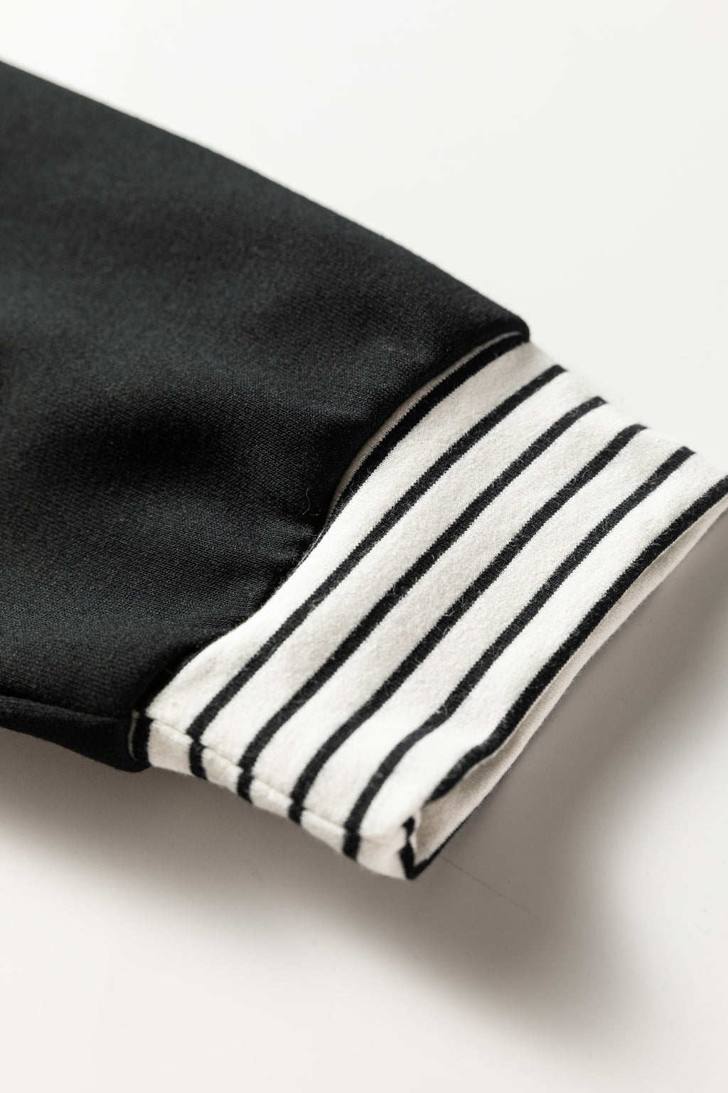 Black Plus Size Striped Cuffs Polo Collar Patchwork Long Sleeve Ruffle Hem Dress 🇺🇸