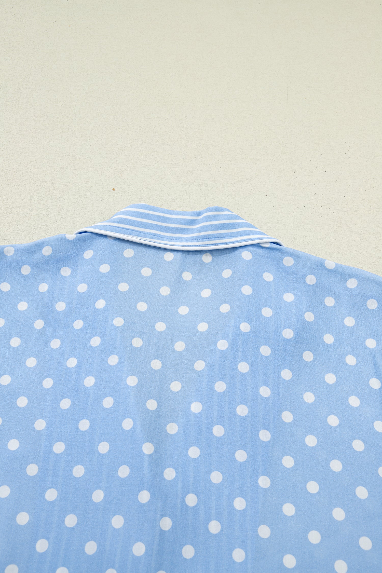 Sky Blue Dotted Print Soft Short Pajama Set 🇺🇸