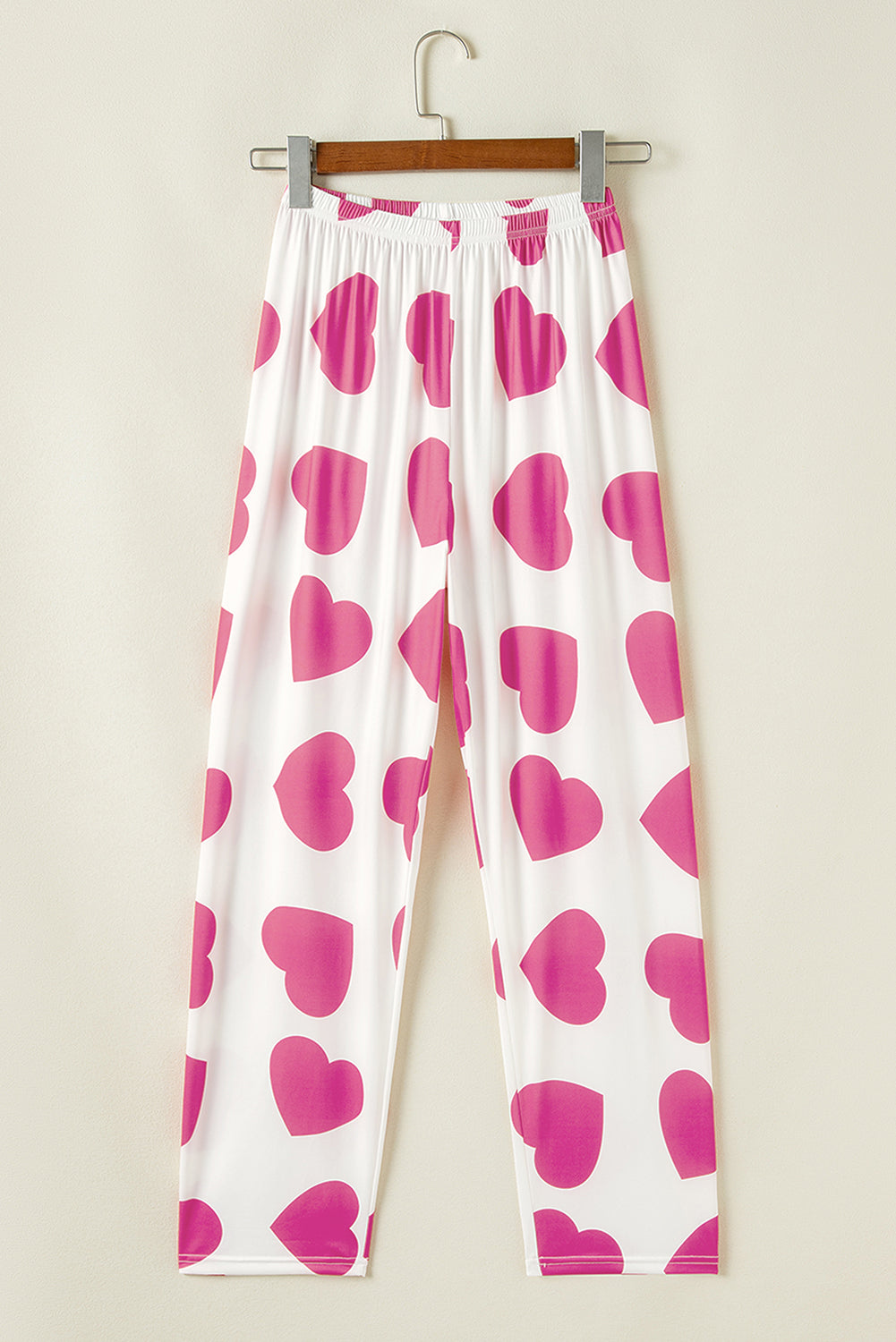 Pink Ruffled Tank Top And Heart Print Pants Lounge Set 🇺🇸