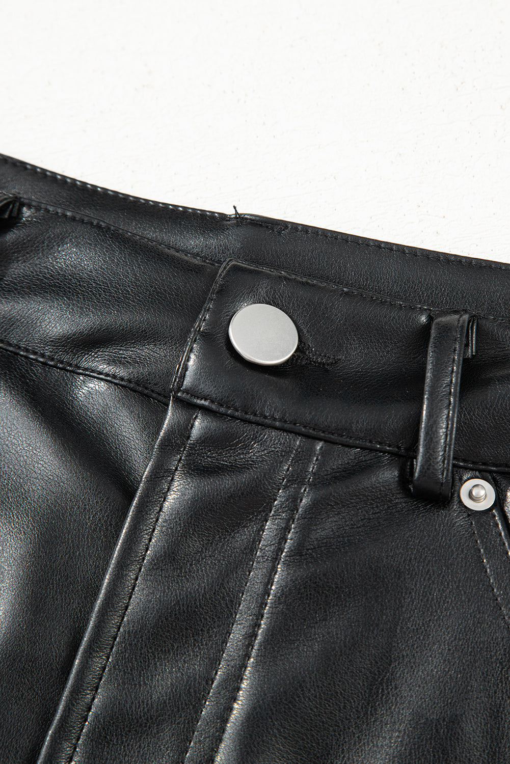 Black Faux Leather Side Slit Maxi Skirt 🇺🇸