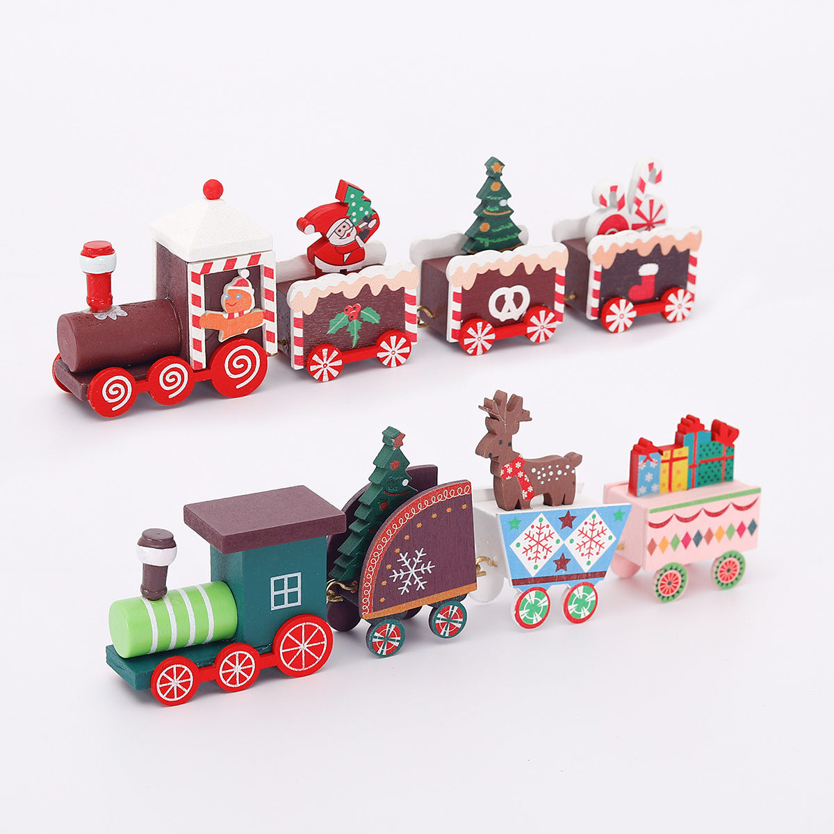 Christmas Decorations Wooden Train Children's Gifts Christmas Small Gifts Window Decoration 🇨🇳