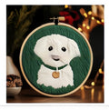 Cute Cartoon Highland Cow And Daisy Embroidery Pin Punch Start Craft Suit 🇨🇳
