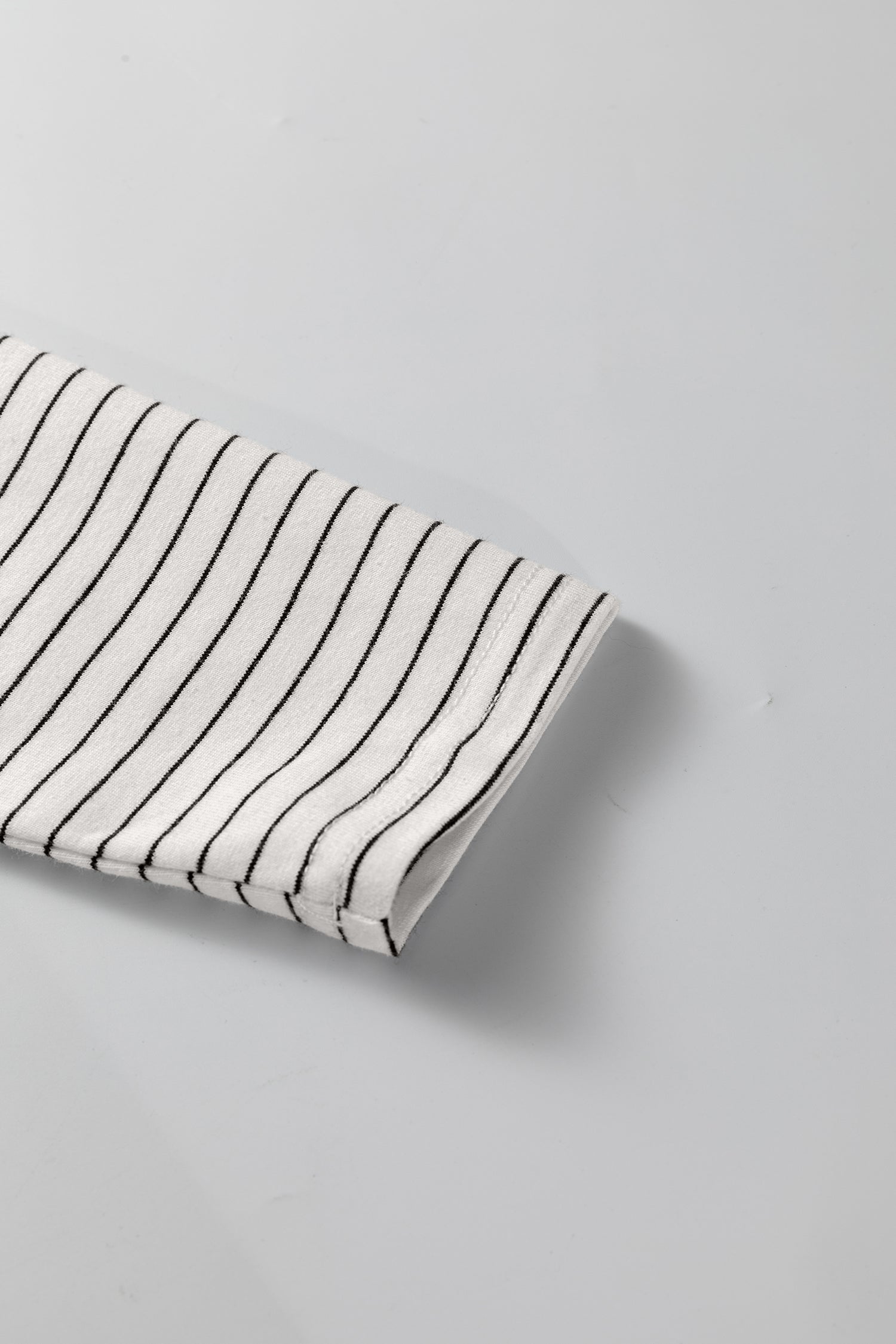 White Stripe Square Neck Long Sleeve Top 🇺🇸