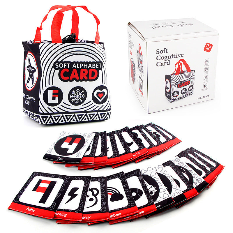 New Baby Early Education Enlightenment Animal Alphanumeric Cognitive Card Cloth Book Buggy Bag 🇨🇳