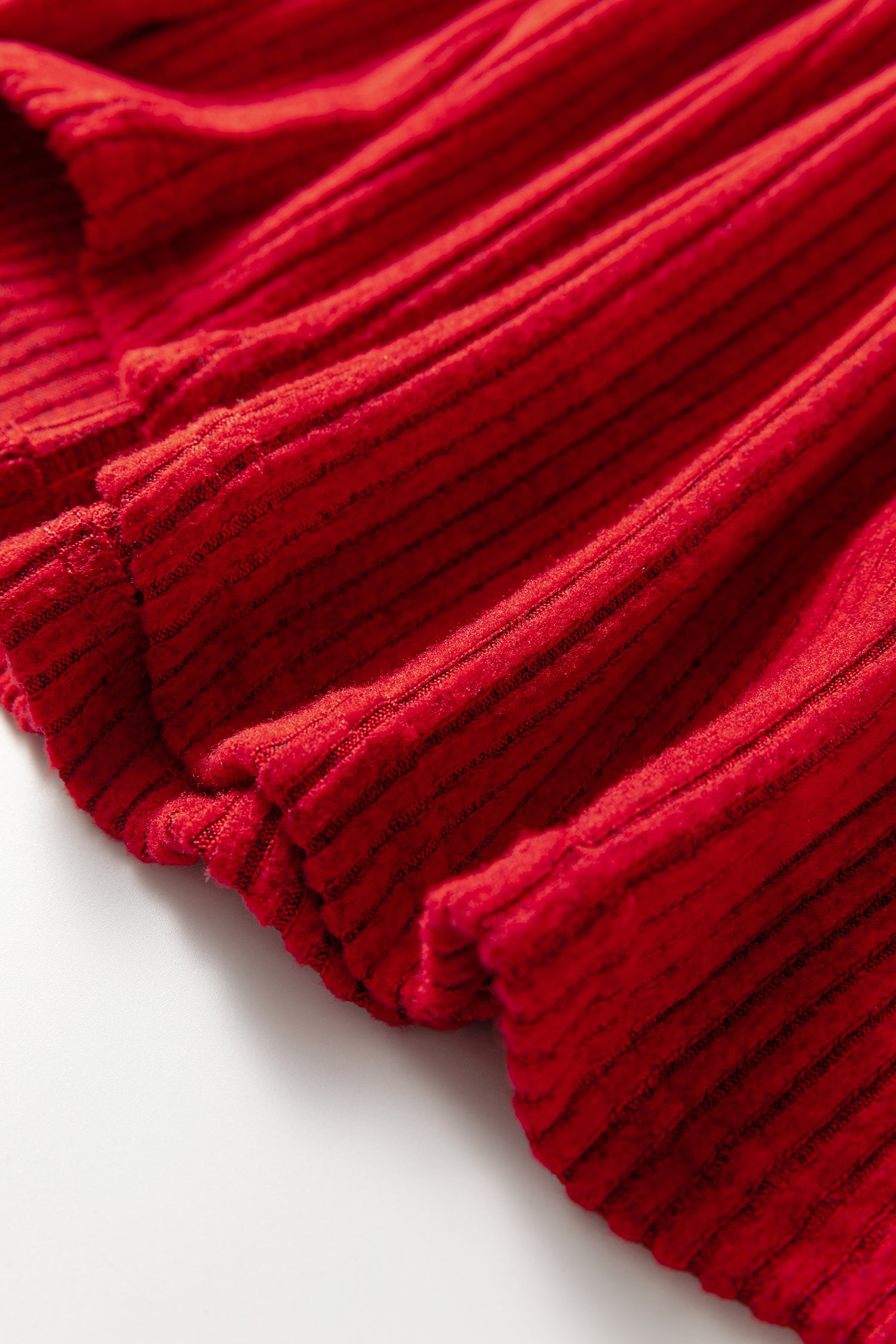 Racing Red Ribbed Notched Neck Knit Long Sleeve Leggings Two Pieces Lounge Set 🇺🇸